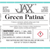Jax Green Patina for Copper, Brass and Bronze 2 Ounce Sample Bottle 