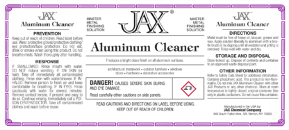 Aluminum Cleaner label