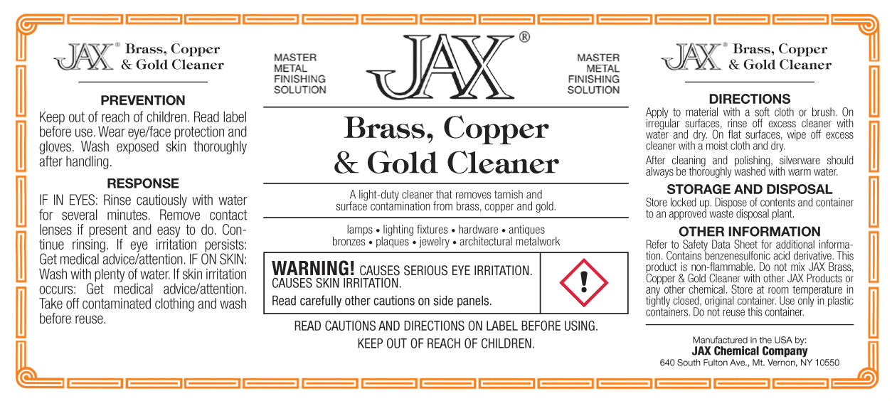 Jax Master Instant Brass and Copper Cleaner